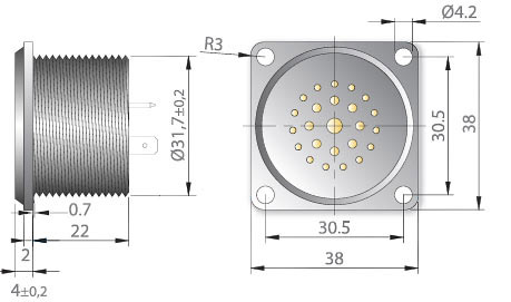 Размеры генераторов звука SC0715BLS