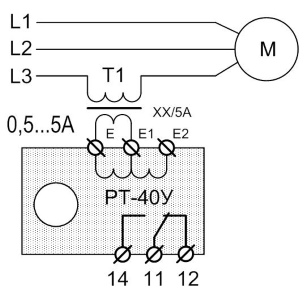 Схема включения реле РТ-40У