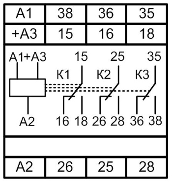 Схема подключения реле РВ3-22