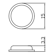 RF-6010  Ножки для корпуса полиуретановые круглые, полусфера 2.7 х 15 мм (рис.2)