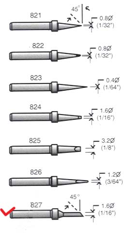 827 сменное жало для SL10/20/30 (рис.2)