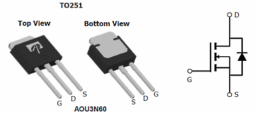 AOU3N60 MOSFET-транзистор