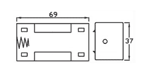 BH111A отсек для 1 батареи тип D (рис.2)