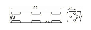 BH325-1A отсек для 2 батарей тип АА (рис.2)