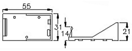 Габаритные размеры батарейного отсека для Кроны 9В
