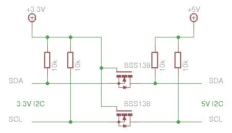 Схема логического транслятора на BSS138