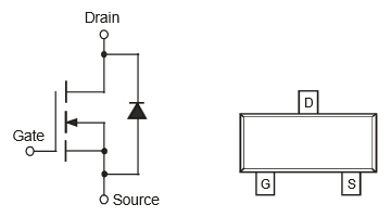 Структура транзистора BSS138