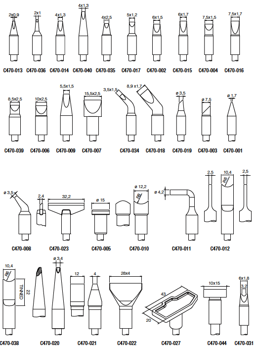 C470-029 жало для T470 (рис.3)