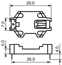 CH005-2032 держатель для CR2032 (рис.2)