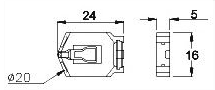 CH7410-2032 держатель для CR2032 (рис.2)