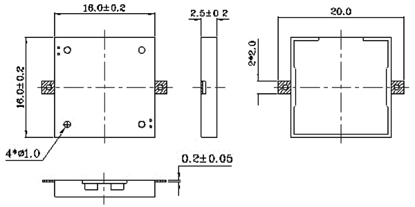 Габаритные размеры CSPT16002C40LS