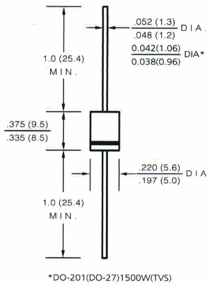 SR540 (SR504) диод Шоттки, 5А, 40В, DO-201AD (рис.2)