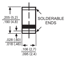 Габаритные размеры корпуса DO-213AB