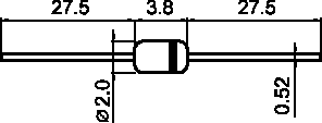 1N4148   диод 75В, 200mA, DO-35 (рис.1)