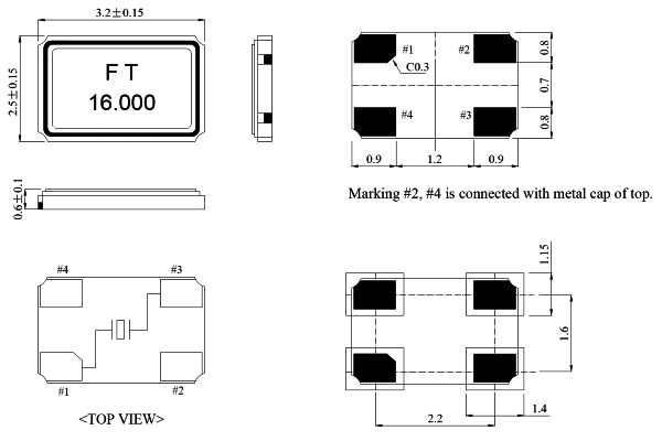 Корпус FTX321S кварцевого резонатора