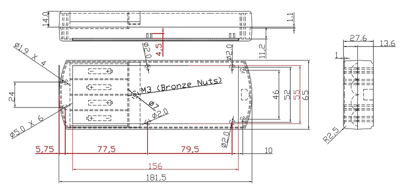 Габаритные размеры корпуса G1390