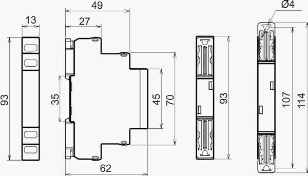 Габариты модуля ГКМ-4-1