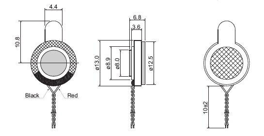 Габаритные размеры динамика HSR13U-32