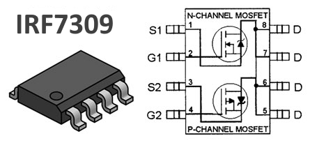 IRF7309 транзистор