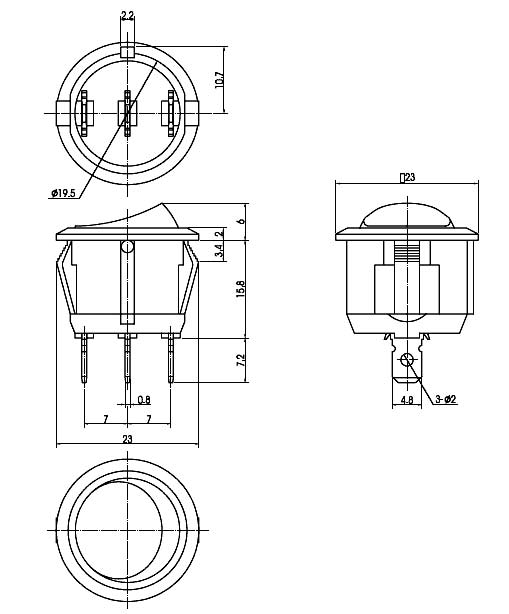 Габаритные размеры KCD12001