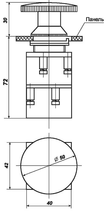 Габаритные размеры КЕ022