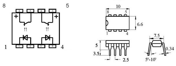 Габаритные размеры КР293КП8