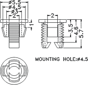 LED3-4 держатель светодиода 3 мм (рис.2)