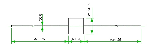 NS2R-90ABL (EM90X, B88069X190S102) разрядник газовый, 90В, 5кА/5A (рис.2)