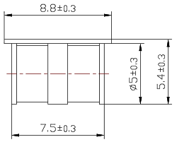 NS3R-230C-F (T90-A230XF) безвыводной разрядник газовый, 230В 10кА/10А (рис.2)