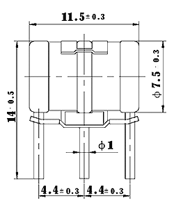 NS3R-350F разрядник газовый, 350В 10кА/10А (рис.2)
