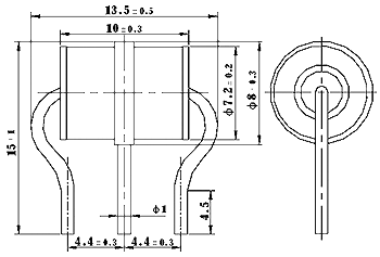 NS3R-230GB (T83-A230X, B88069X8910B502) разрядник газовый, 230В 10кА/10А (рис.2)