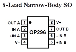 Распиновка ОУ OP296GSZ