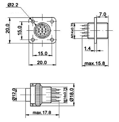 РС10ТВ габариты разъема