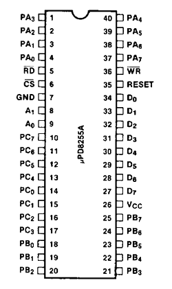 8255 (UPD8255AC-2) микросхема, PDIP-40 (рис.3)