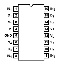 DG411DY микросхема, SO-16 (рис.3)