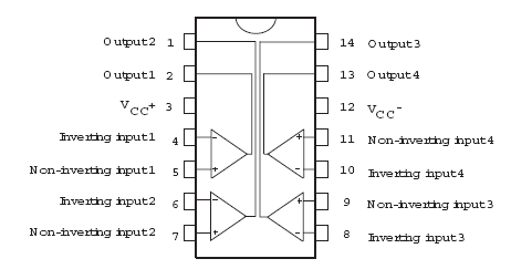 LM339N микросхема, DIP-14 (рис.2)