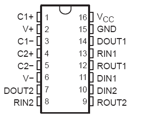 MAX202ID микросхема, SO-16 (рис.2)