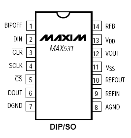 MAX531BCPD микросхема, DIP-14 (рис.3)