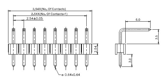 PLS-3R штыр.соед.однорядн.ш.2.54мм угл.(1х03) (рис.2)