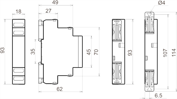 РКФ-М04-1-15 AC400В УХЛ4 реле контроля 3-х фазн. Напряжения (рис.2)