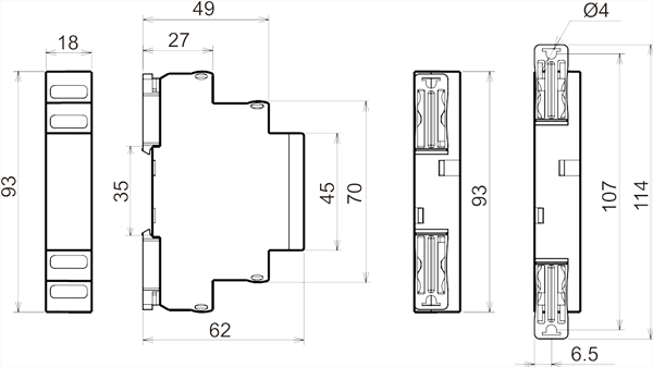 РКФ-М05-2-15 AC100В УХЛ4 реле контроля 3-х фазн. Напряжения (рис.2)