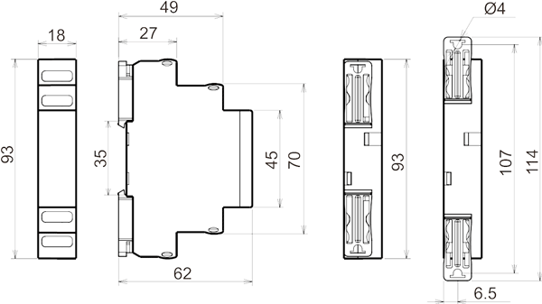РКФ-М06-13-15 AC400В УХЛ4 реле контроля 3-х фазн. Напряжения (рис.2)