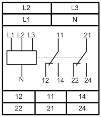 Схема подключения РКН-3-15-15