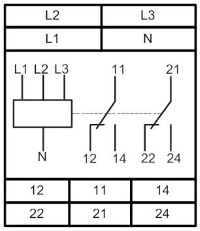 Схема подключения реле РКН-3-17-15