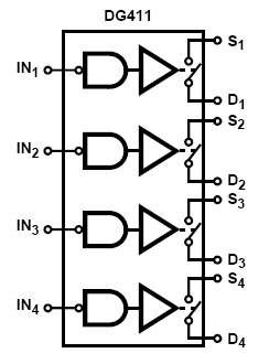 DG411DY микросхема, SO-16 (рис.2)