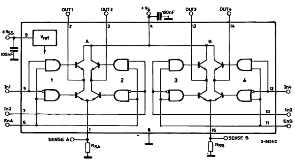 L298N микросхема, Multiwatt-15 (вертик.) (рис.2)