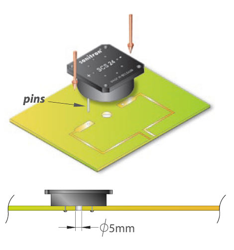Пьезодинамик SCS-24-P10 крепление