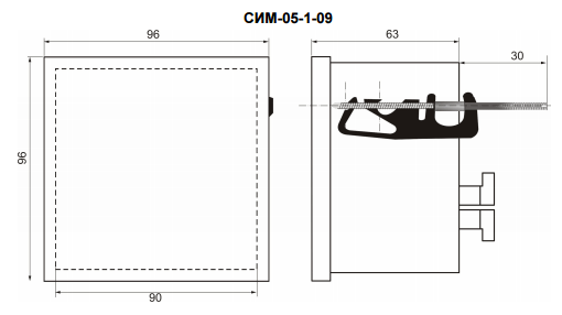 СИМ-05-1-09 DС12В УХЛ4 счетчик импульсов (рис.3)