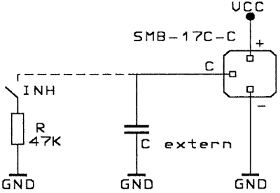 Схема включения генератора звука SMB Sonitron