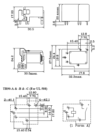 TR90-12VDC-SC-A реле (рис.2)